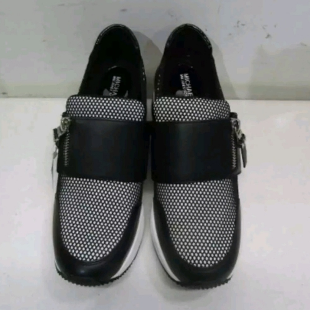 Michael Michael Kors Wedge Sneakers Black/ White - Picture 4 of 8